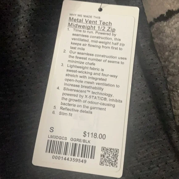 Metal vent tech mid weight 1/2 zip - Picture 2 of 2
